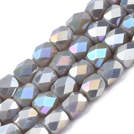 Electroplate Glass Beads Strands EGLA-N002-13-A03-1