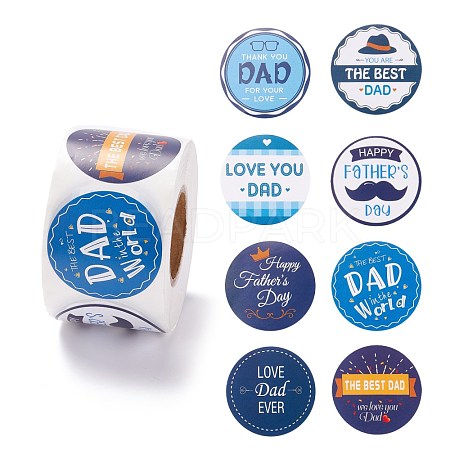 Father's Day Theme Paper Stickers DIY-K038-03-1