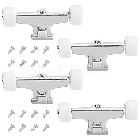 Plastic & Aluminum Alloy Skateboard Bracket Bearing Wheel AJEW-FG0001-76A-1