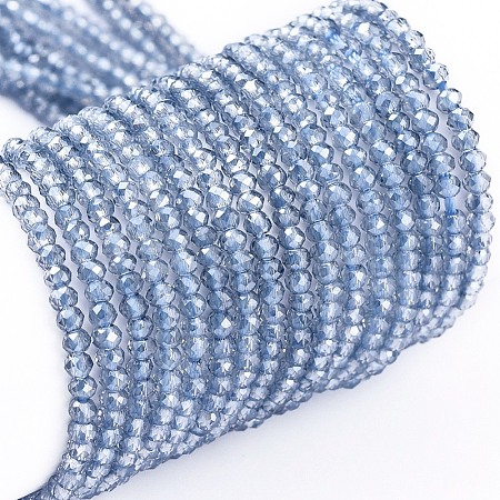 Electroplate Glass Beads Strands EGLA-F149-PL-01-1