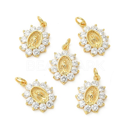 SHEGRACE Brass Micro Pave Cubic Zirconia Pendants XGRQ3P737-617G-1