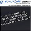 HOBBIESAY 20Pcs 2 Styles 201 Stainless Steel Connector Charms FIND-HY0001-18-4