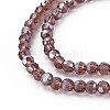 Electroplate Glass Bead Strands X-EGLA-R015-4mm-22-3