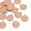 Golden Plated Alloy Enamel Charms X-ENAM-S118-07D-4