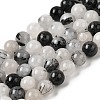 Natural Black Rutilated Quartz Beads Strands G-D295-6mm-2