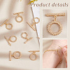   12Pcs 6 Styles Brass Toggle Clasps KK-PH0006-45-4