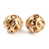 Long-Lasting Hollowed Plated Brass Beads KK-O133-003B-G-2