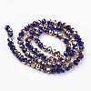 Electroplate Opaque Glass Beads Strands EGLA-A034-P6mm-N-3