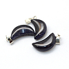 Moon Synthetic Blue Goldstone Pendants G-Q369-08-2