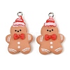 Christmas Theme Opaque Resin Pendants RESI-S08-05A-1