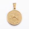 Real 18K Gold Plated 304 Stainless Steel Pendants STAS-H372-01J-1