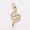 Brass Cubic Zirconia Pendants KK-P134-27G-1