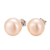 Valentine Presents for Her 925 Sterling Silver Ball Stud Earrings EJEW-D029-9mm-1-1