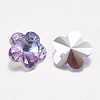 Faceted Glass Rhinestone Charms RGLA-F055-6x6-001VL-2