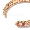 Colorful Cubic Zirconia Beads Cuff Bangle for Girl Women BJEW-JB06609-6