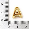 Brass Micro Pave Clear Cubic Zirconia Charms ZIRC-C009-01G-A-3