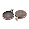 Tibetan Style Alloy Pendant Cabochon Settings TIBE-R295-055R-FF-2