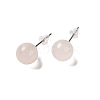Natural Rose Quartz Stud Earrings G-B075-02P-05-1