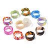 Resin Wide Band Cuff Ring RJEW-T022-013-2