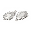 Non-Tarnish 304 Stainless Steel Pendant Cabochon Settings STAS-H214-18P-2