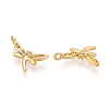 Brass Micro Pave Cubic Zirconia Charms KK-N261-74G-2
