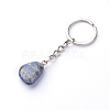 Natural Lapis Lazuli Keychain LS-G-Q484-D06-2