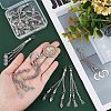 12Pcs 6 Style Tibetan Style Alloy Curb Chain Tassel Big Pendants FIND-CA0006-72-3