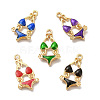 Alloy Enamel Pandants ENAM-K067-48KCG-1
