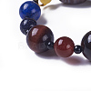 Natural & Synthetic Gemstone Beaded Stretch Bracelets BJEW-G613-03-3