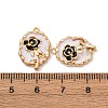Brass Enamel Pendants KK-Z112-18G-02-3