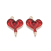 Valentine's Day Theme Alloy Enamel Pendants ENAM-T020-50I-01-1