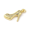 Rack Plating Brass Micro Pave Cubic Zirconia Pendants KK-C052-31G-2