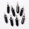 Bullet Synthetic Blue Goldstone Pointed Pendants X-G-F295-03H-3