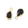 Brass Glass Charms KK-Z136-15G-03-2