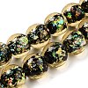 Handmade Dichroic Foil Glass Beads Strands DICH-U001-06K-1