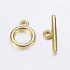 Alloy Toggle Clasps TIBE-EA774Y-G-RS-1
