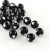 Star Pattern Opaque Acrylic Beads LS-SACR-R882-20mm-01-1