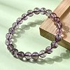 Natural Amethyst Round Beads Stretch Bracelets for Women BJEW-L712-B04-8mm-3