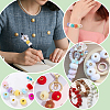 72Pcs 12 Colors Polyester European Beads OPDL-PH0001-08-5