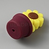 Sunflower Silicone Beads SIL-WH0008-40E-2