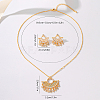 Brass Micro Pave Clear Cubic Zirconia Moon Pendant Necklaces & Stud Earrings Sets for Women DZ0544-2