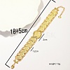 Elegant Brass Hollow Carved Golded Middle Eastern Coin Ladies Link Chain Bracelets for Women PG3395-5