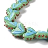 Heart Handmade Lampwork Beads Strands LAMP-G150-01G-4