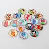 Russian Girl Doll Printed Glass Cabochons GGLA-A002-10mm-JJ-1