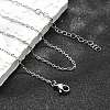Non-Tarnish 304 Stainless Steel Cable Chain Necklace X-STAS-T040-PJ204-80-4