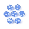 Frosted Handmade Lampwork Beads LAMP-Q039-10G-1