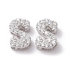 925 Sterling Silver Micro Pave Cubic Zirconia Beads STER-Z005-15P-S-1