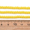 Yellow Imitation Jade Glass Faceted Rondelle Bead Strands X-GLAA-F001-3x2mm-11-2