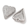 Brass Micro Pave Clear Cubic Zirconia Pendants KK-S388-01P-03-2