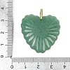 Natural Green Aventurine Carved Pendants G-C276-01G-07-3